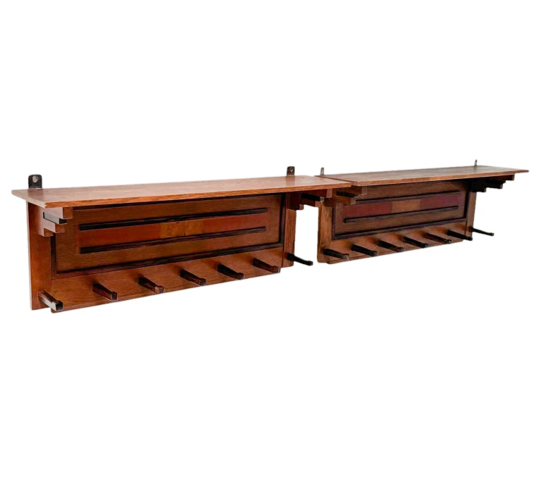 Two Art Deco Modernist Coat Racks by P.E.L. Izeren for De Genneper Molen